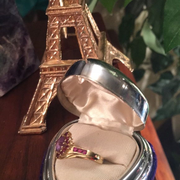 10k Gold Ruby & Amethyst fancy ring beautiful! - Picture 10 of 12